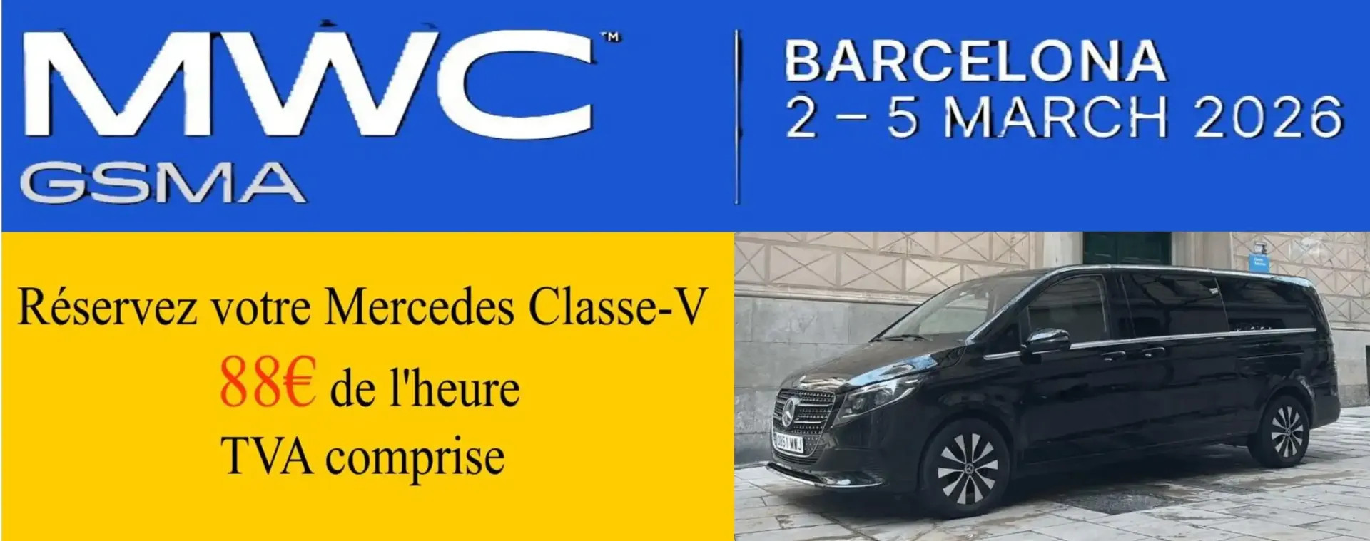 88€ l'heure pendant le Mobile World Congress